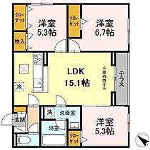 Ｌａｕｌｅ’ａ 301 ｜ 静岡県静岡市駿河区中田本町63-11（賃貸アパート3LDK・3階・71.48㎡） その2