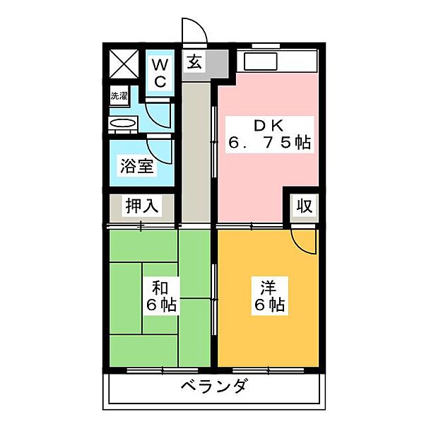 リメイン登呂 ｜静岡県静岡市駿河区登呂５丁目(賃貸マンション2DK・2階・46.38㎡)の写真 その2