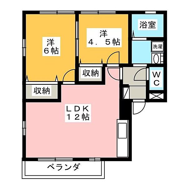 シャルムＷ ｜静岡県静岡市駿河区下川原６丁目(賃貸アパート2LDK・2階・49.85㎡)の写真 その2