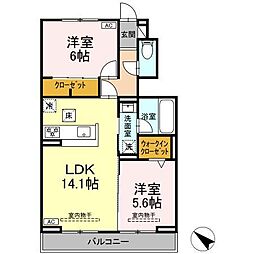間取図画像 2LDK