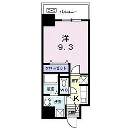 ザックス静岡駅前 1Kの間取図画像