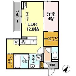 Dcrest新川N 1LDKの間取図画像