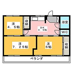 オレンジハイツ 3DKの間取図画像