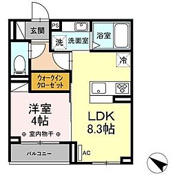 エスペランサ21 1LDKの間取図画像
