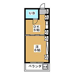 コンフォルム八幡 1DKの間取図画像