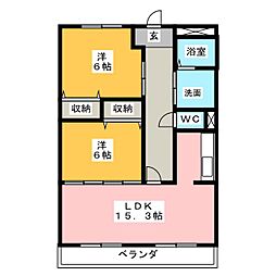 ロイヤルストーンレジデンス 2LDKの間取図画像