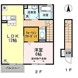 アヴェニール2 2LDKの間取図画像