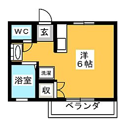 ハイムミヤコ ワンルームの間取図画像