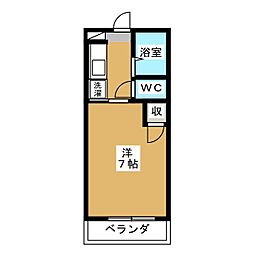スターブルむつみ 1Kの間取図画像