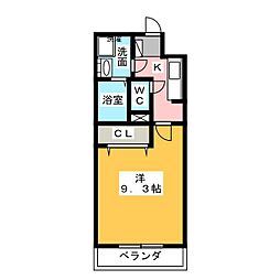 ザックス静岡駅前 1Kの間取図画像
