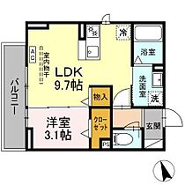 アリュール 301 ｜ 静岡県浜松市中央区元目町129-1（賃貸アパート1LDK・3階・32.80㎡） その2