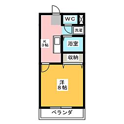 Frank5 1Kの間取図画像
