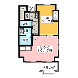 ザ・レジデンス元魚別館 1LDKの間取図画像