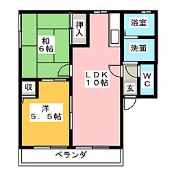はなみずき 2LDKの間取図画像