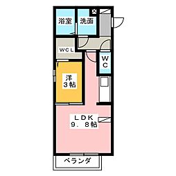 ピーノグランデ 1LDKの間取図画像