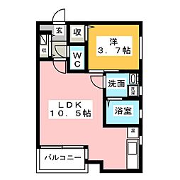 サザン・ビル 1LDKの間取図画像