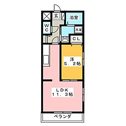 TCmansion 1LDKの間取図画像