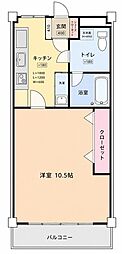 えびぃ 1Kの間取図画像
