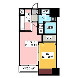 LaurelCourt常盤 1LDKの間取図画像