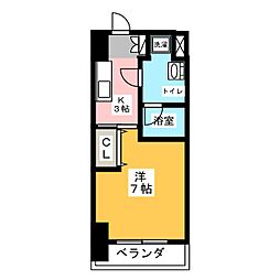 ロジック砂山 1Kの間取図画像