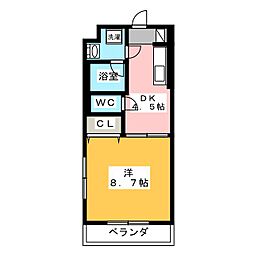 マンションエストメール 1DKの間取図画像