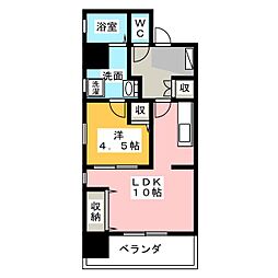WILLIAMHILLS浜松 1LDKの間取図画像
