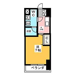 ロジック砂山 1Kの間取図画像