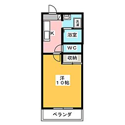 ア・ラ・モード 1Kの間取図画像