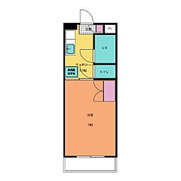 ヒルトップ和合1 1Kの間取図画像