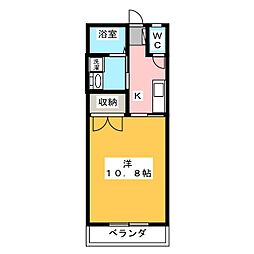 フォレスト半田 1Kの間取図画像
