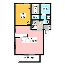 アリステージC 1LDKの間取図画像