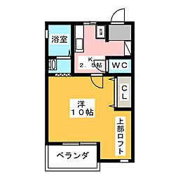 アメイジンググレース 1Kの間取図画像