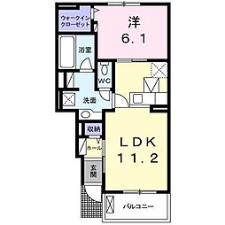 サンフォレストM 1LDKの間取図画像