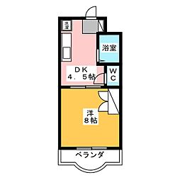 プランナール 1DKの間取図画像
