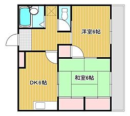 パブリックハウス 2DKの間取図画像
