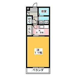 FORCE6 1Kの間取図画像