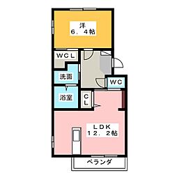 ル・リオン泉 1SLDKの間取図画像