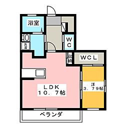 ル・リオン三方原 1LDKの間取図画像