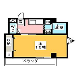 (株)テックハウジング3 1Kの間取図画像