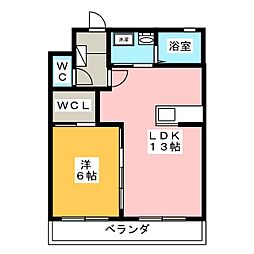 エクセルシア 1LDKの間取図画像