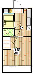 アークヒルズ 1DKの間取図画像