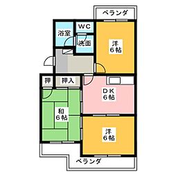 フレンド・シティ 3DKの間取図画像
