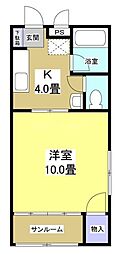 ヒルズ北山 1DKの間取図画像