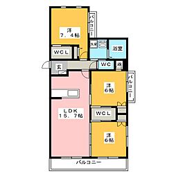 GRANDEUR 3LDKの間取図画像