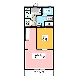アンクルール 1LDKの間取図画像