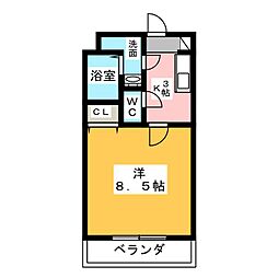 ヴェルデ和合 1Kの間取図画像