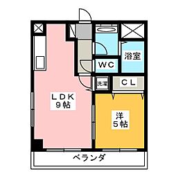 トマトハウス1 1LDKの間取図画像