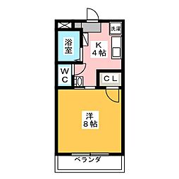 エテルナ・パル 1Kの間取図画像