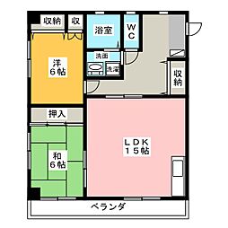 UP8 2LDKの間取図画像