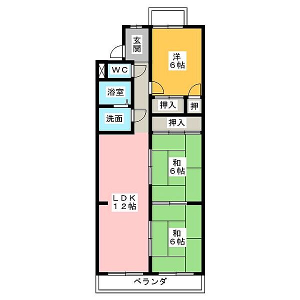 みわアパート ｜静岡県浜松市中央区三和町(賃貸マンション3LDK・2階・64.46㎡)の写真 その2